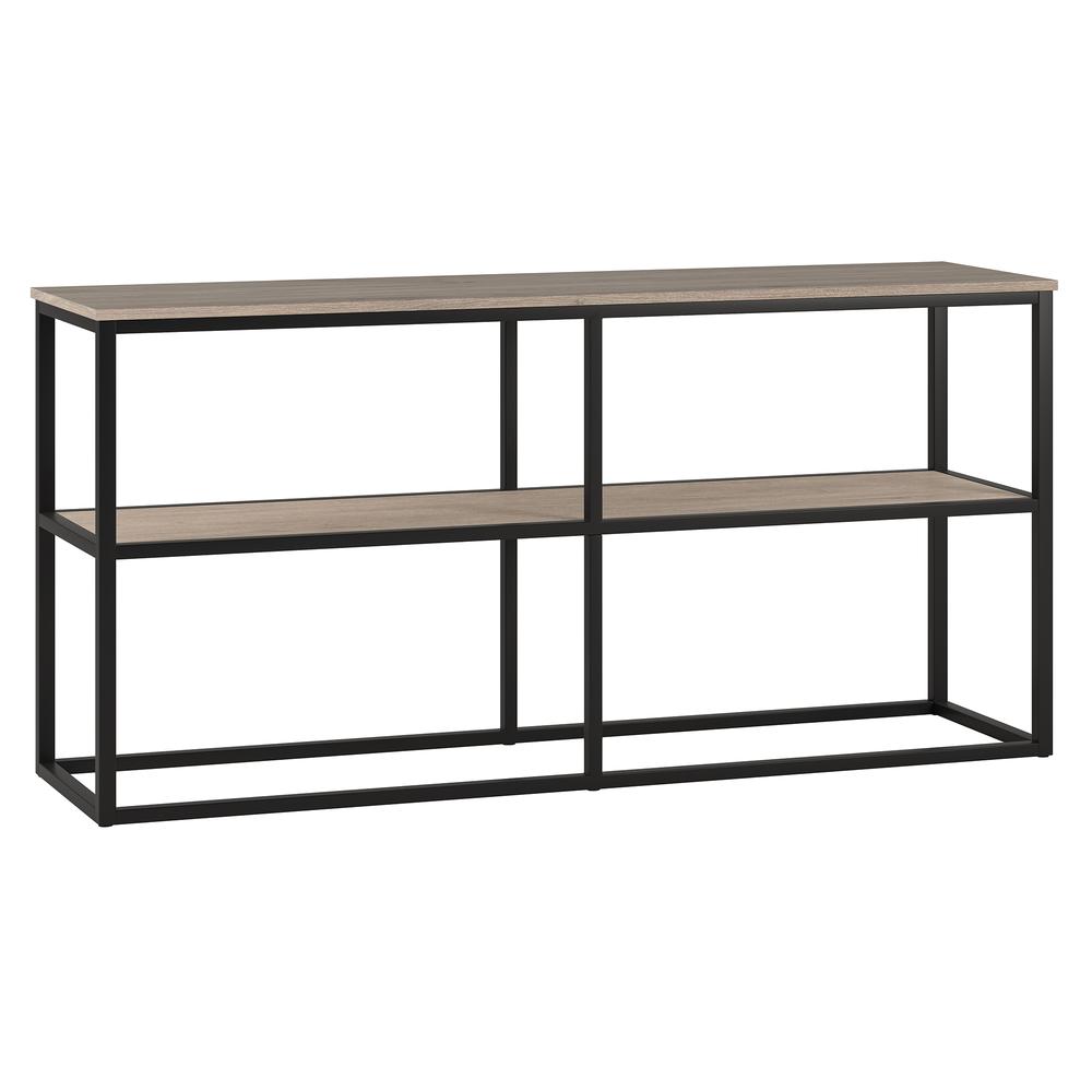 Brasier Rectangular TV Stand for TV's up to 65" in Antiqued Gray Oak. Picture 1