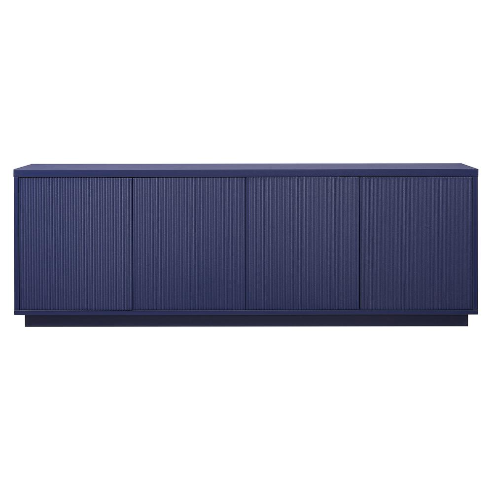 Hanson Rectangular TV Stand for TV's up to 75" in Dark Blue. Picture 3