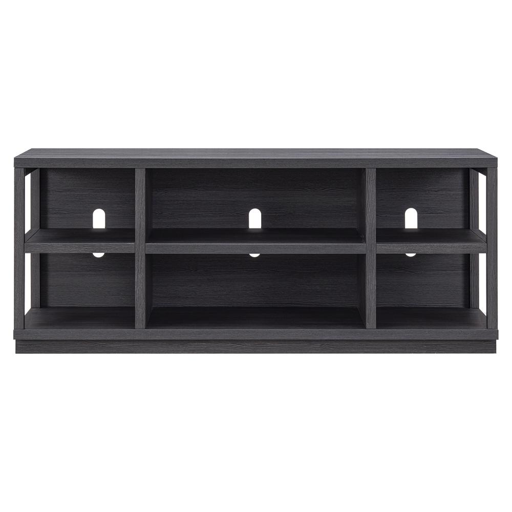 Freya Rectangular TV Stand for TV's up to 65" in Charcoal Gray. Picture 3