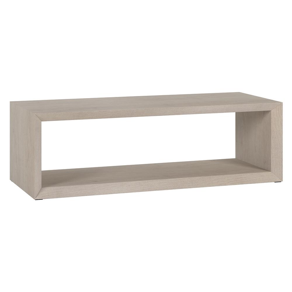 Osmond 58" Wide Rectangular Coffee Table in Alder White. Picture 1