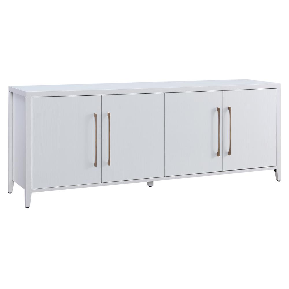 Jasper Rectangular TV Stand for TV's up to 75" in White. Picture 1