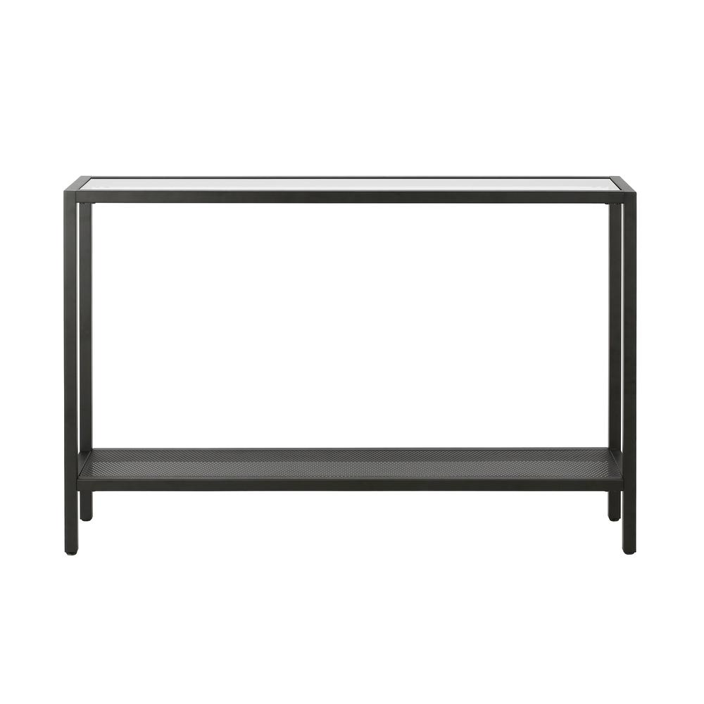 Rigan 46'' Wide Rectangular Console Table in Blackened Bronze. Picture 3