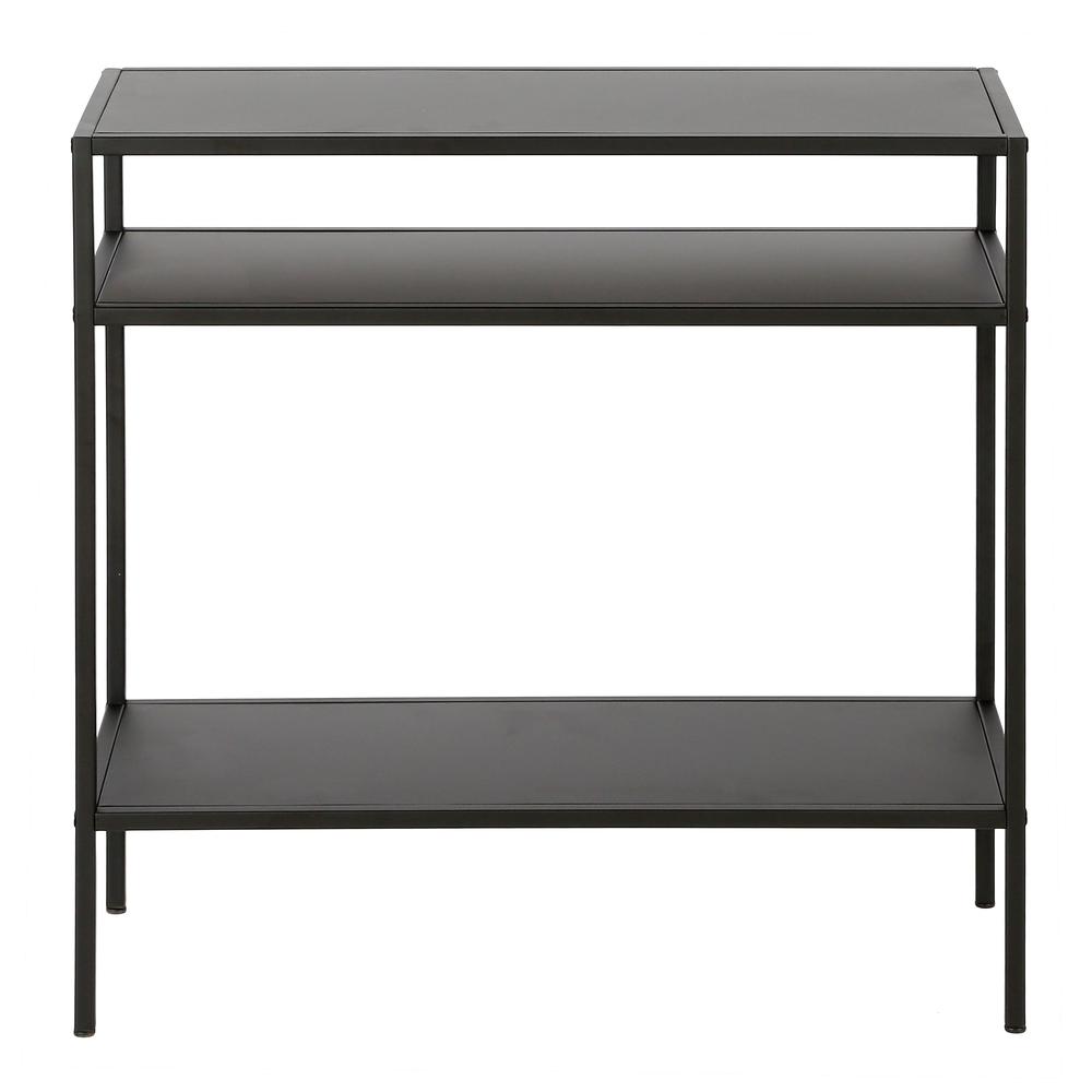 Ricardo 24'' Wide Rectangular Side Table in Blackened Bronze. Picture 3