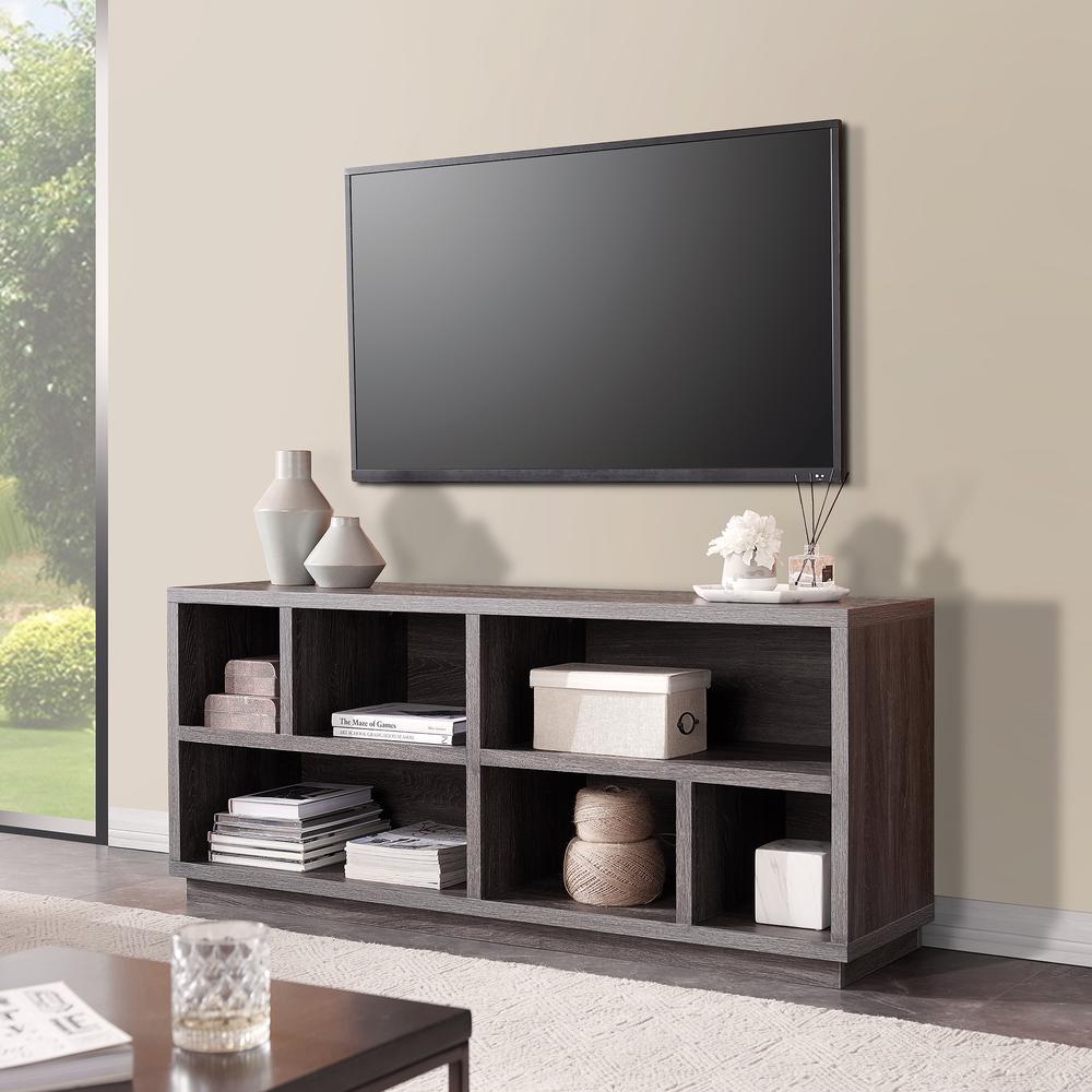 Bowman Rectangular TV Stand for TV's up to 65" in Burnished Oak. Picture 2