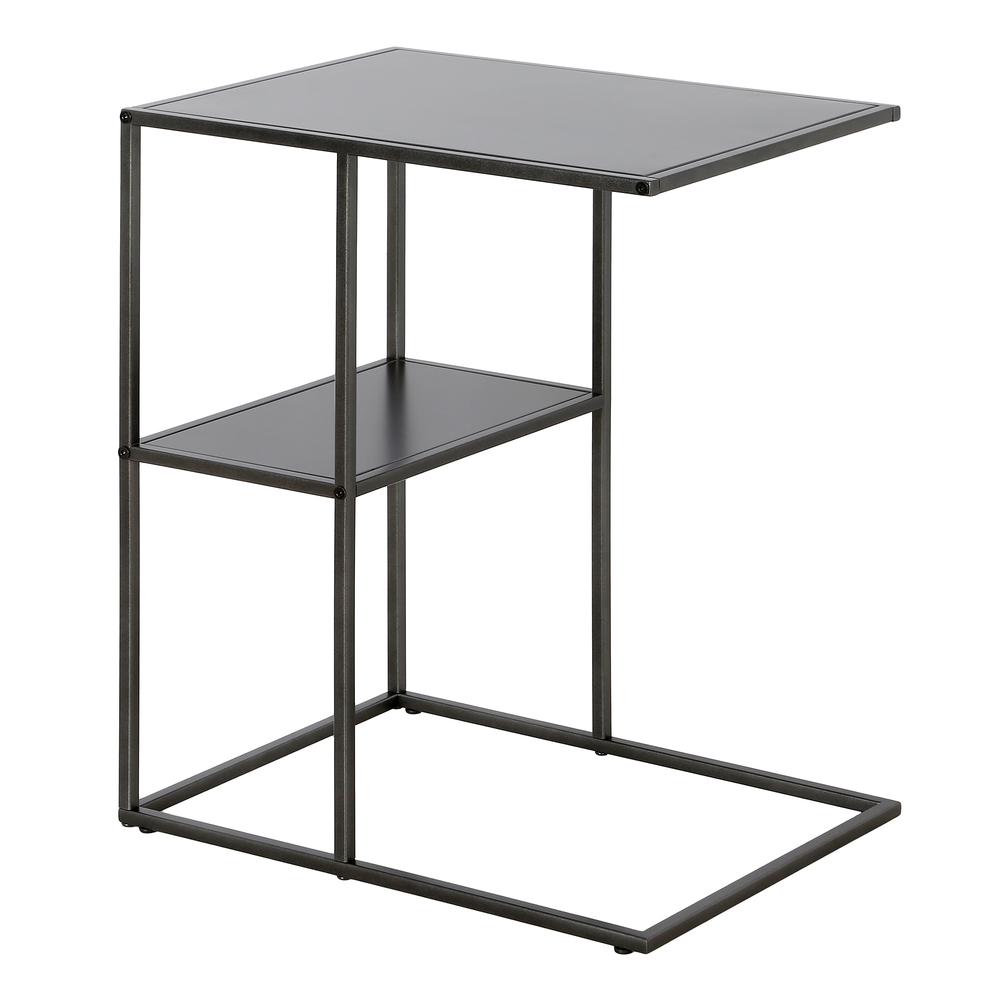 Winthrop 20'' Wide Rectangular Side Table in Gunmetal Gray. Picture 1