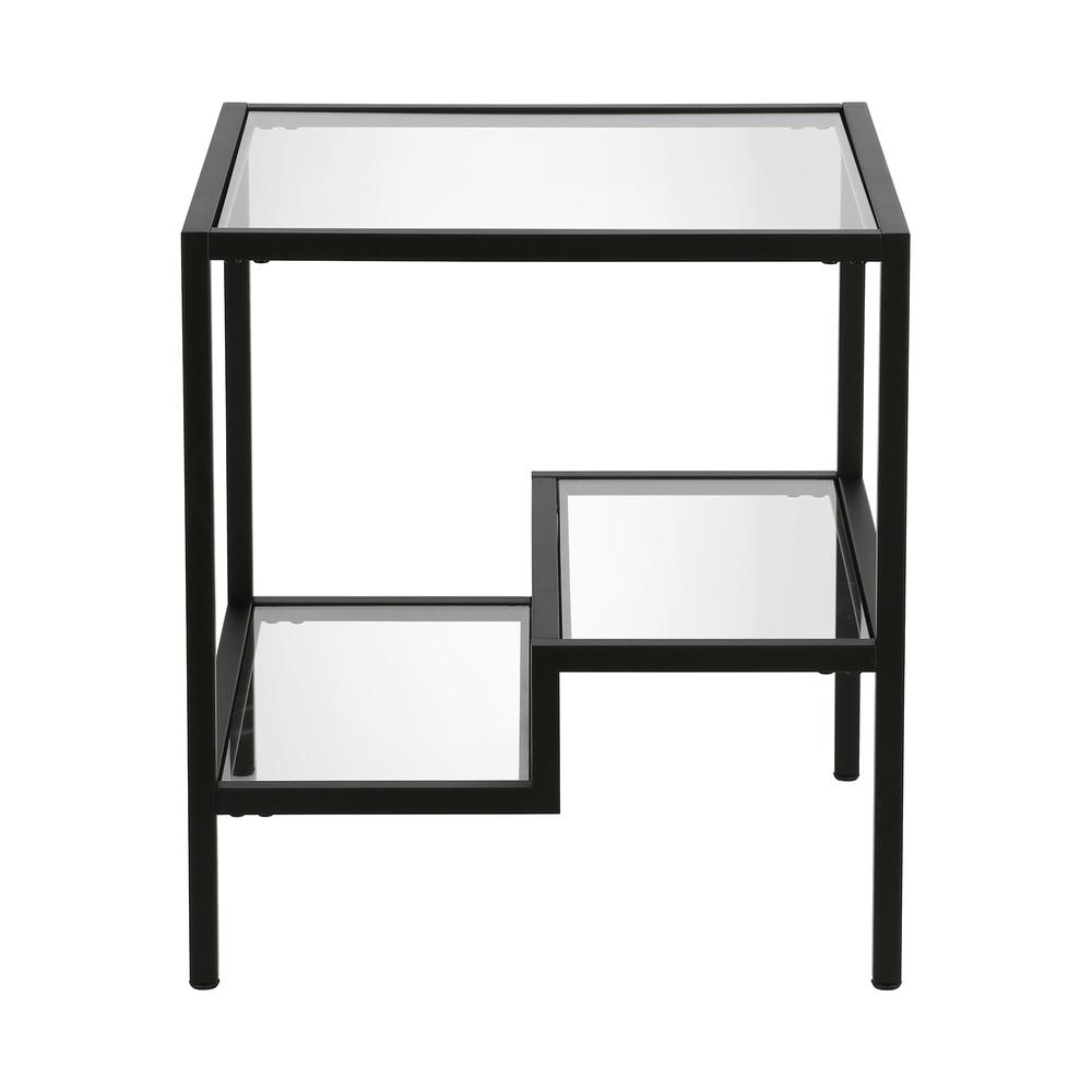 Lovett 20'' Wide Square Side Table in Blackened Bronze. Picture 3