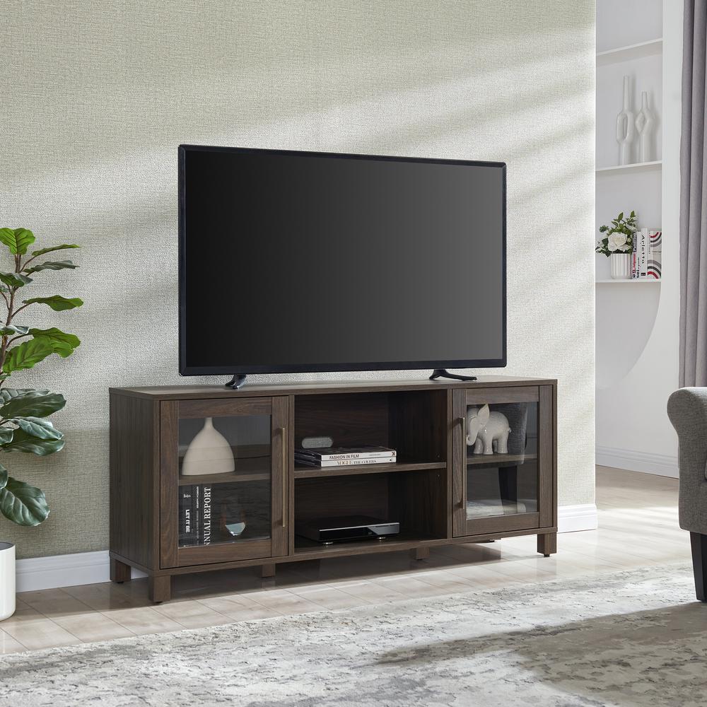 Quincy Rectangular TV Stand for TV's up to 65" in Alder Brown. Picture 2