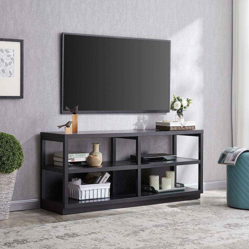 Thalia Rectangular TV Stand for TV's up to 60" in Black. Picture 2