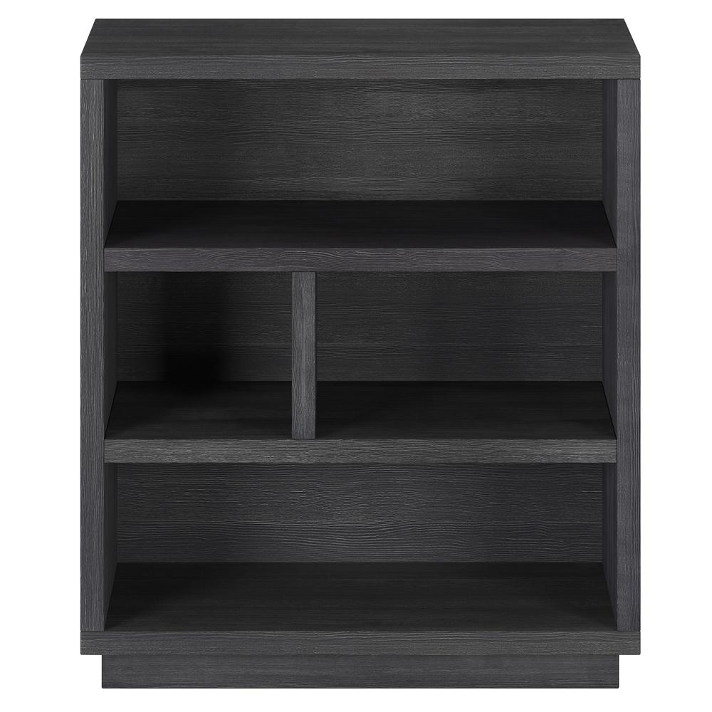 Bowman 32'' Tall Rectangular Bookcase in Charcoal Gray. Picture 3