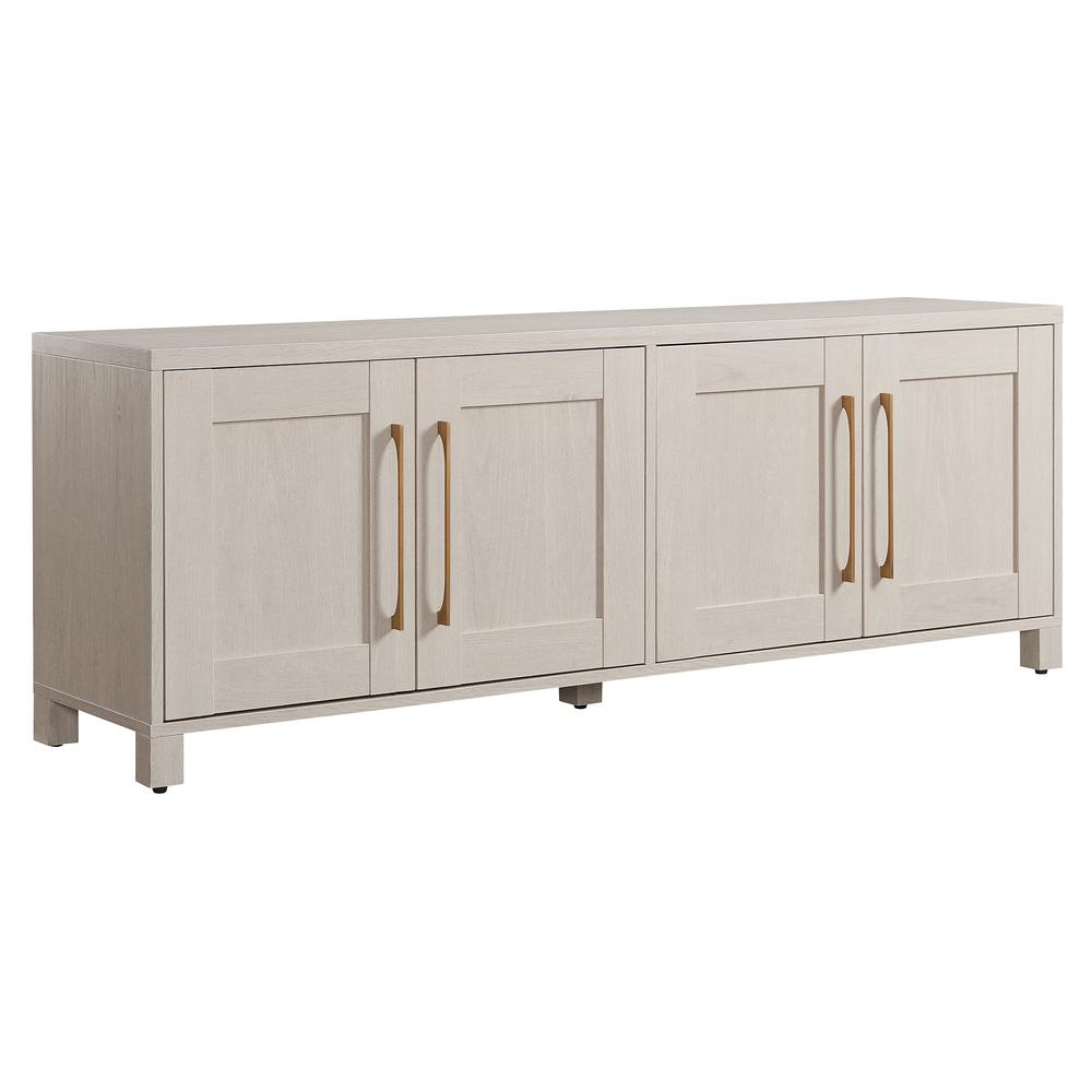 Chabot Rectangular TV Stand for TV's up to 80" in Alder White. Picture 1