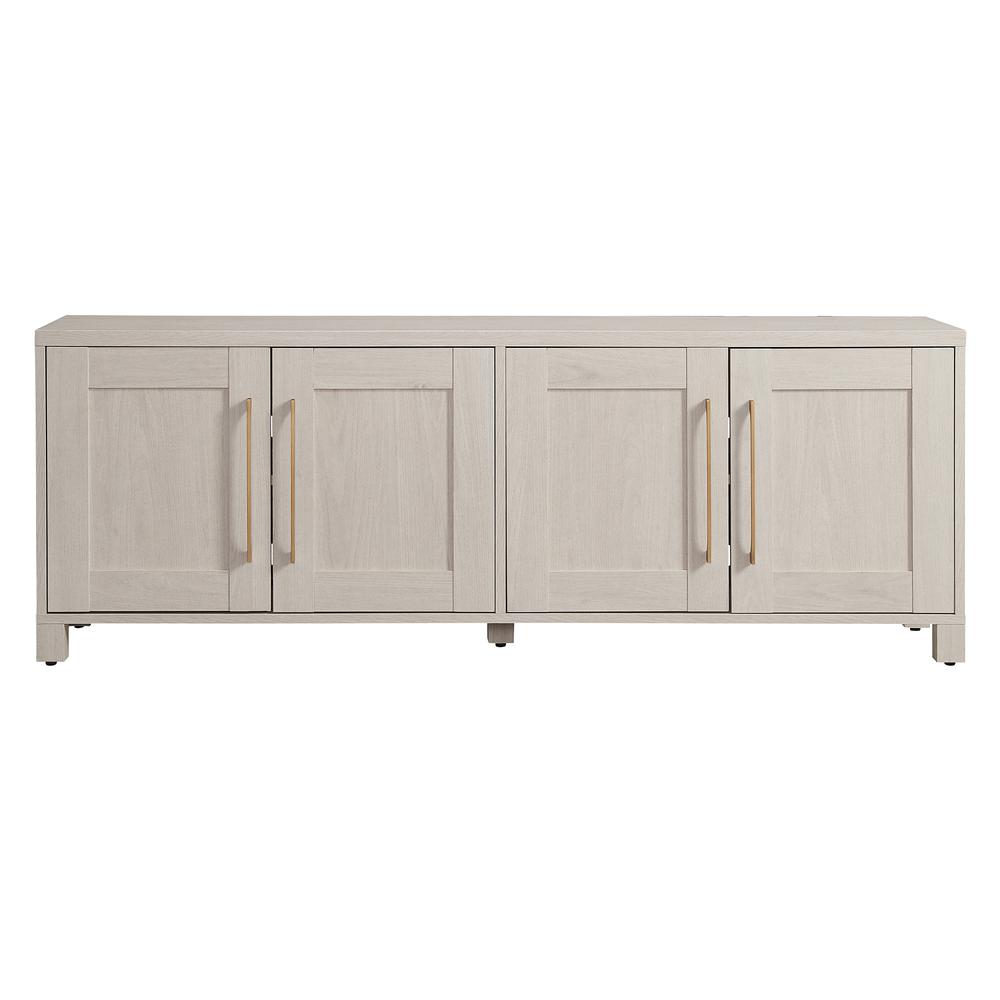 Chabot Rectangular TV Stand for TV's up to 80" in Alder White. Picture 3