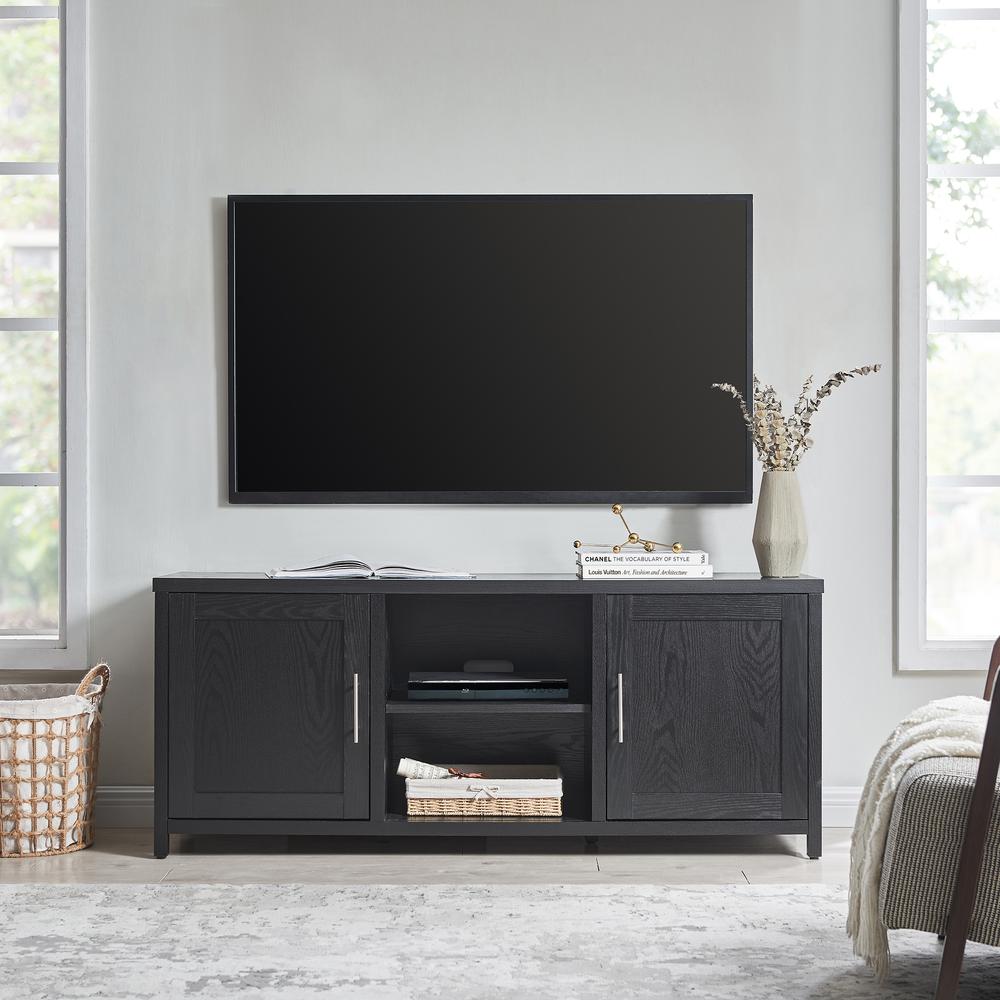 Strahm Rectangular TV Stand for TV's up to 65" in Black Grain. Picture 4