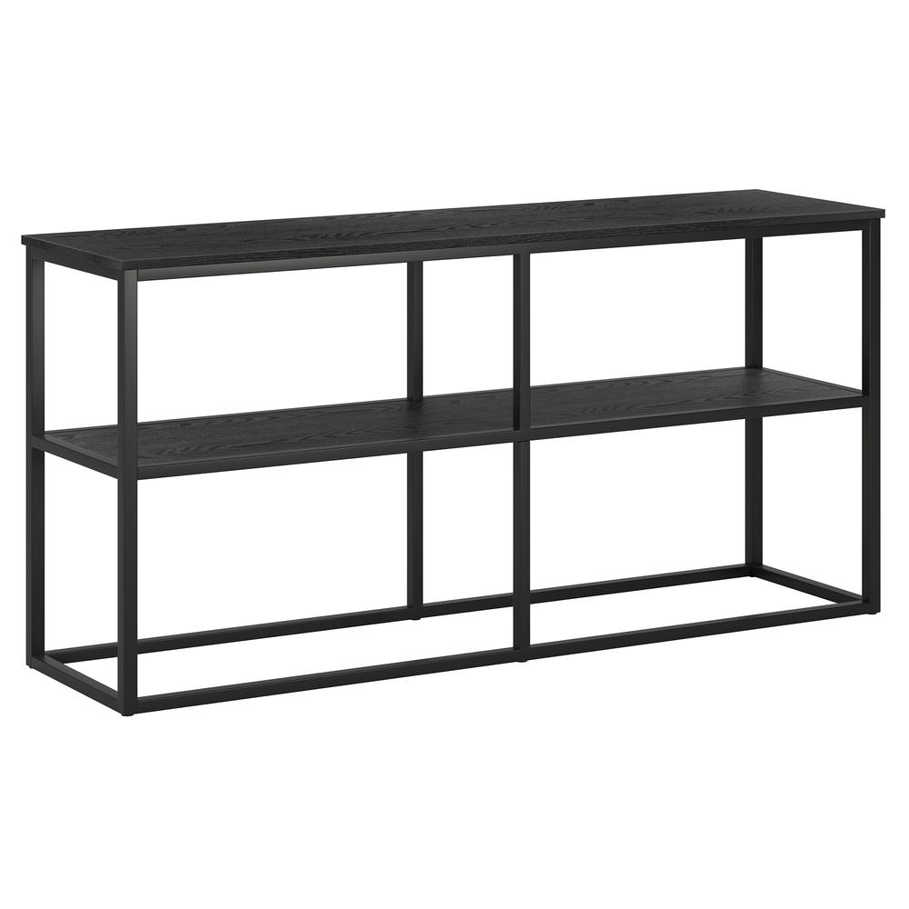 Brasier Rectangular TV Stand for TV's up to 65" in Black Grain. Picture 1