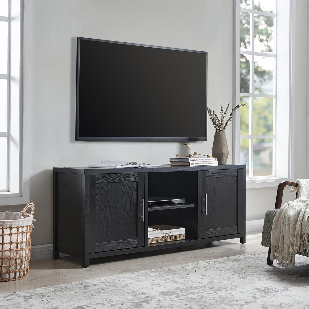 Strahm Rectangular TV Stand for TV's up to 65" in Black Grain. Picture 2