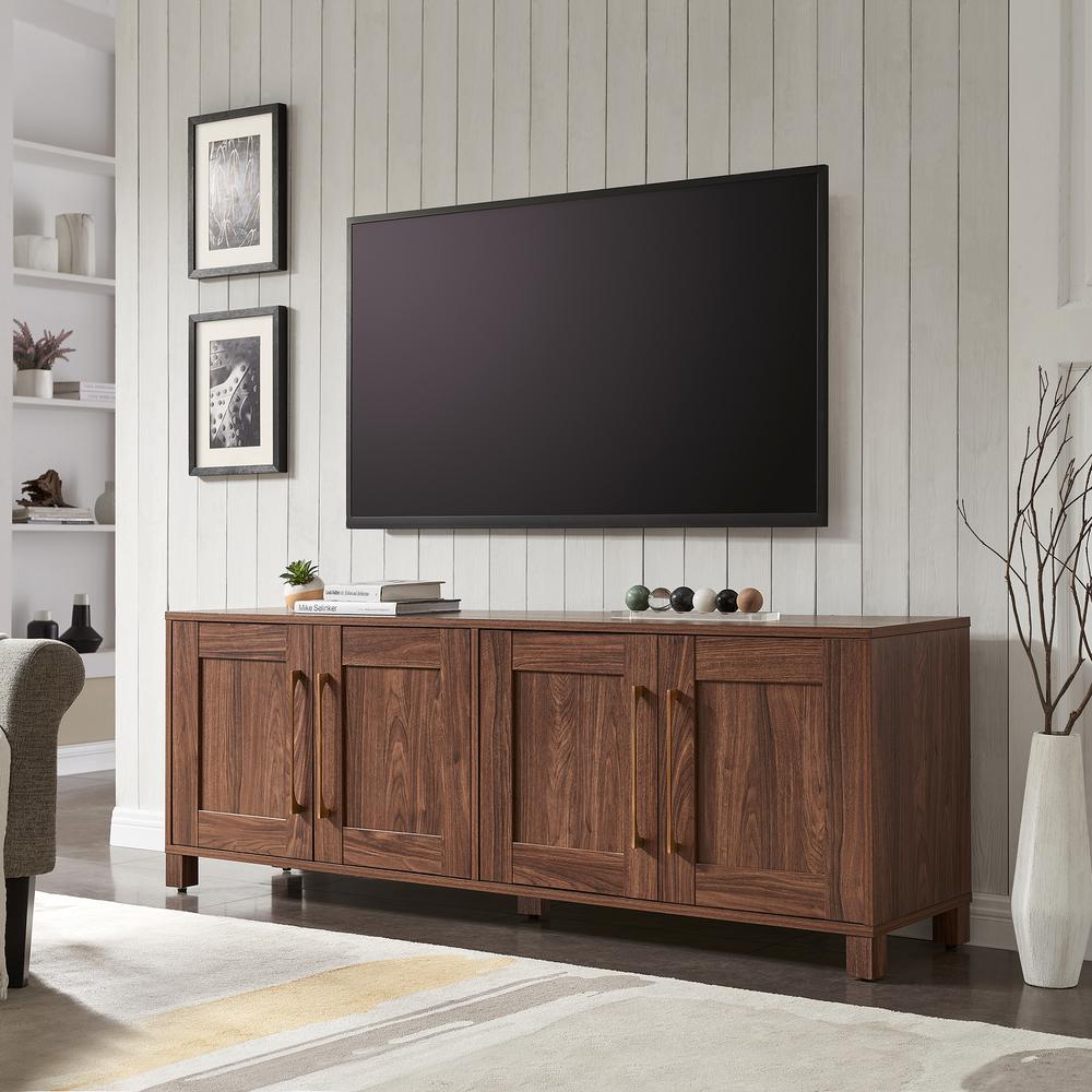 Chabot Rectangular TV Stand for TV's up to 80" in Walnut. Picture 2