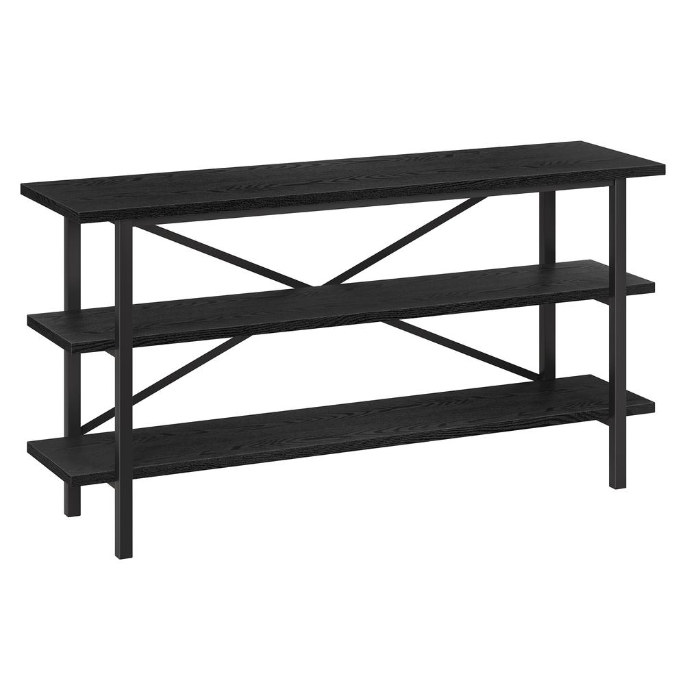 Holloway Rectangular TV Stand for TV's up to 65" in Black Grain. Picture 1