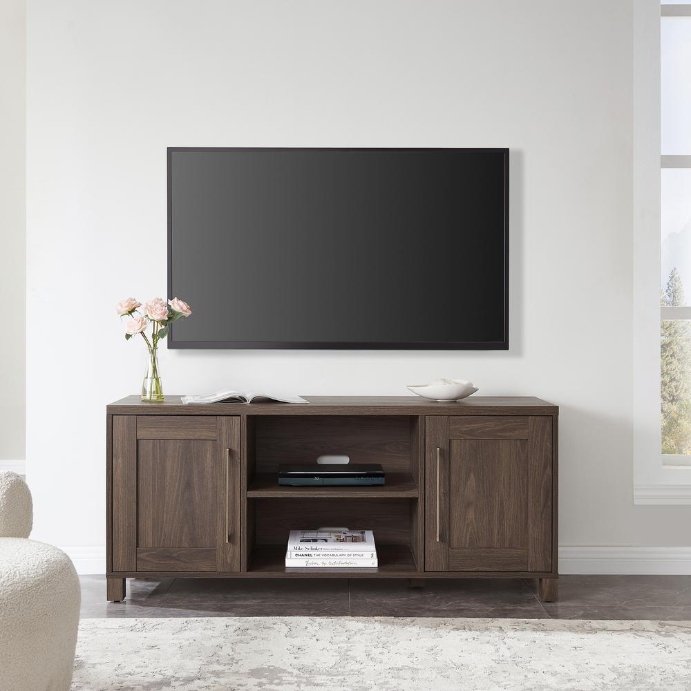 Chabot Rectangular TV Stand for TV's up to 65" in Alder Brown. Picture 4