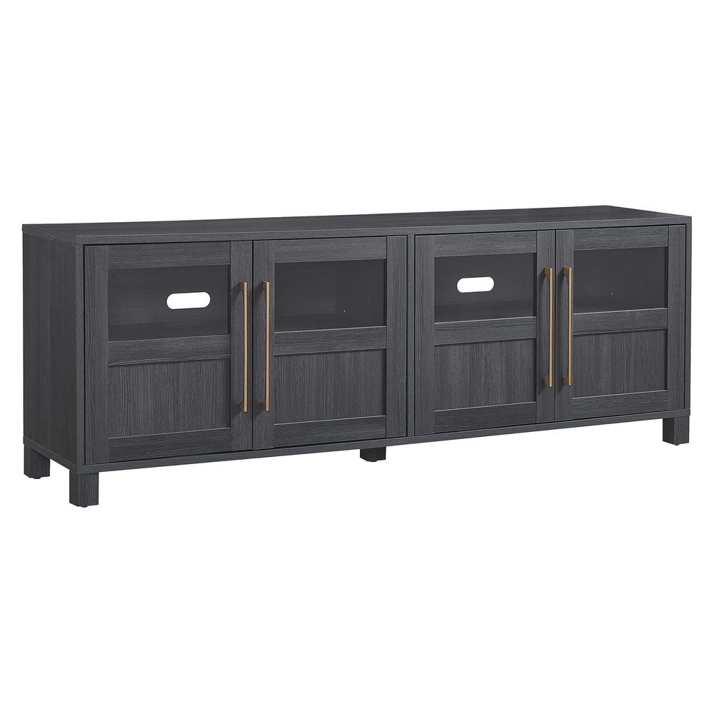 Holbrook Rectangular TV Stand for TV's up to 75" in Charcoal Gray. Picture 1