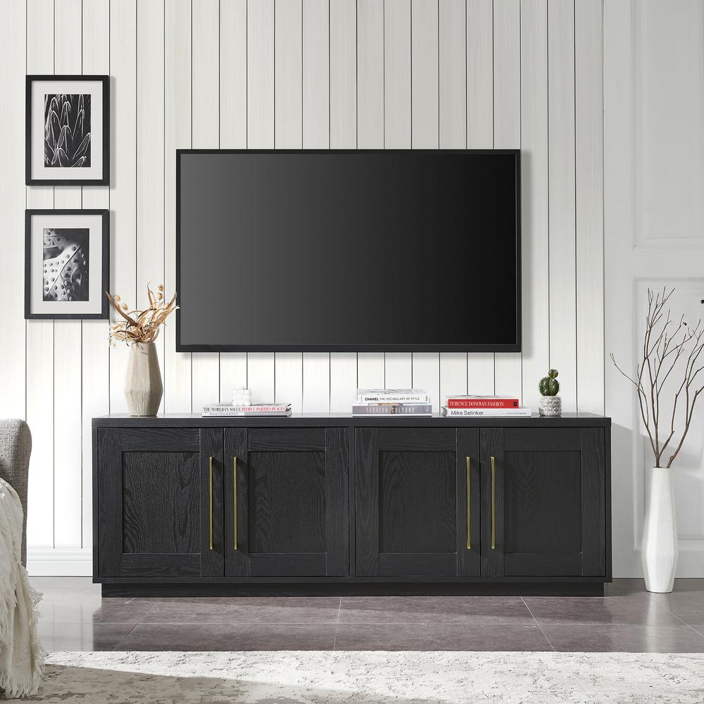 Tillman Rectangular TV Stand for TV's up to 80" in Black Grain. Picture 4