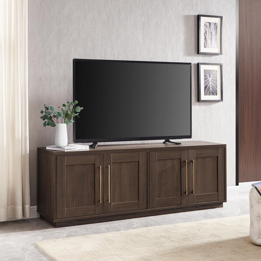 Tillman Rectangular TV Stand for TV's up to 80" in Alder Brown. Picture 2