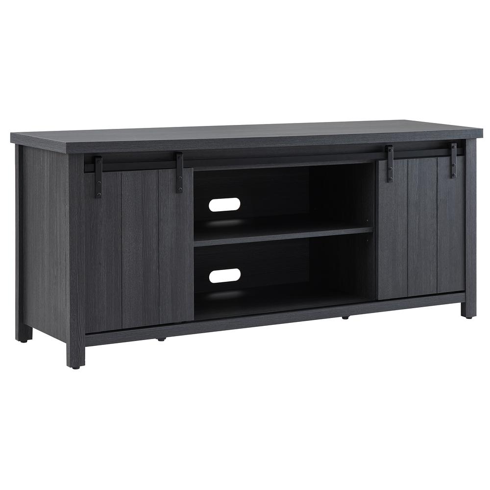 Deacon Rectangular TV Stand for TV's up to 65" in Charcoal Gray. Picture 1