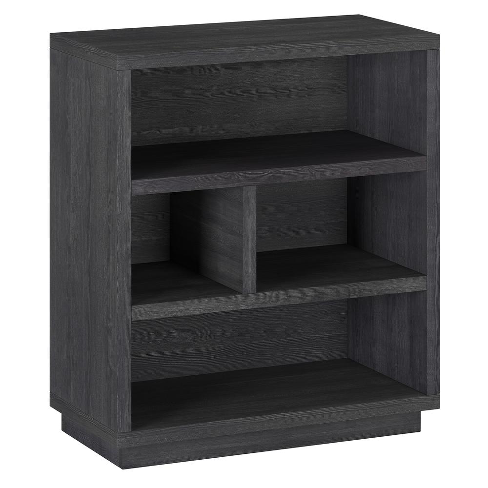 Bowman 32'' Tall Rectangular Bookcase in Charcoal Gray. Picture 1