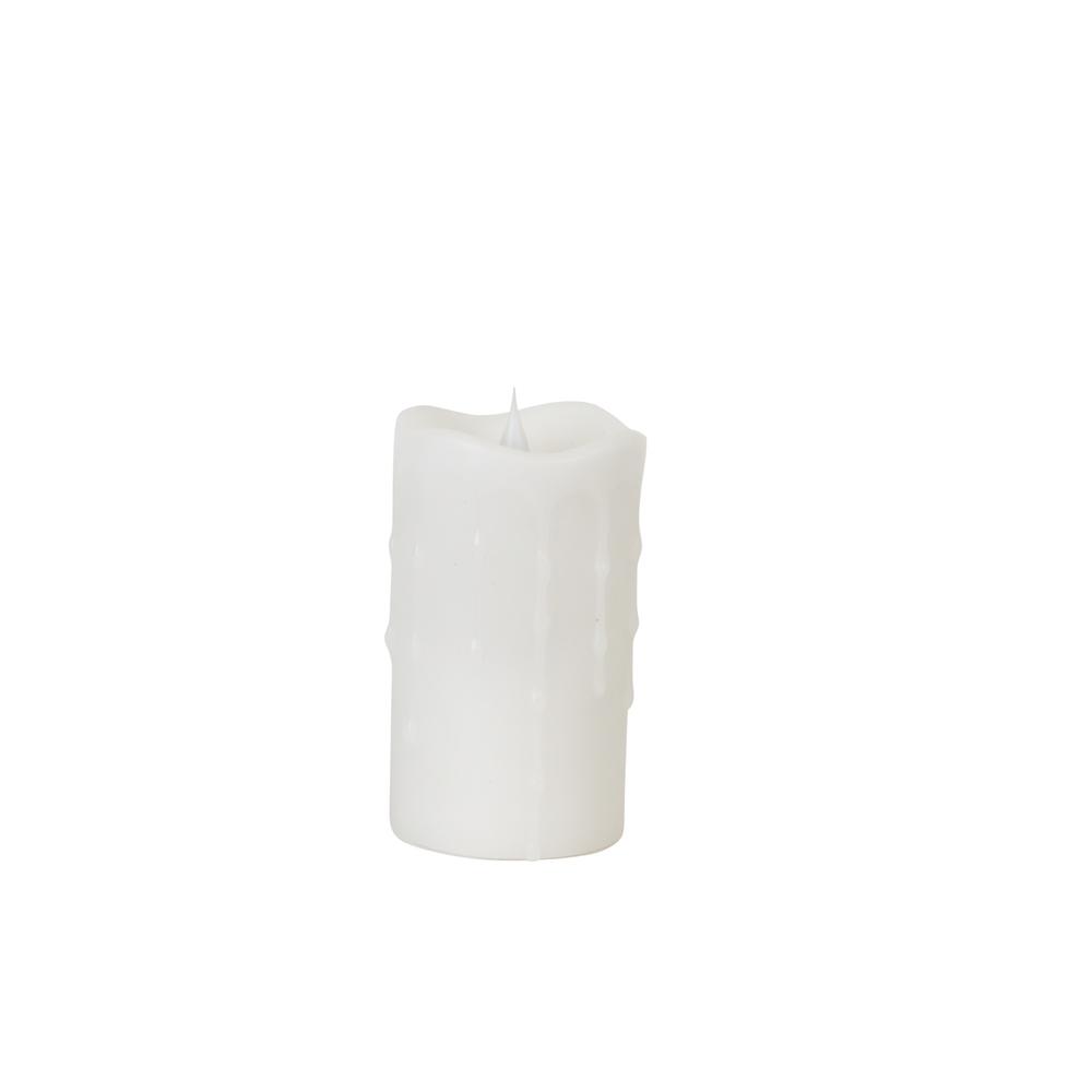 Simplux LED Dripping Candle w/Moving Flame (Set of 2)3"Dx5"H. Picture 1