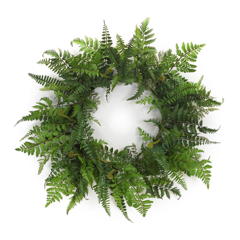 Fern Wreath 24"D Plastic. Picture 1