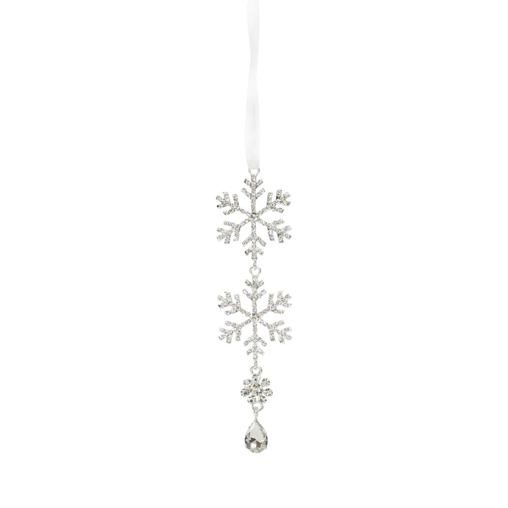 Jewel Tiered Snowflake Ornament (Set of 12) 8"H , 69184DS. The main picture.