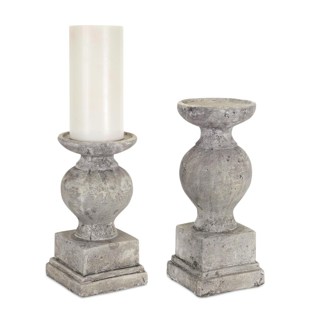 Candle Holder (Set of 2) 12"H, 14.5"H , 74055DS. Picture 1