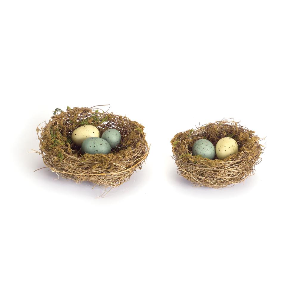 Nest with Eggs (Set of 12) 4"D, 5.5"D Angel Vine. Picture 1