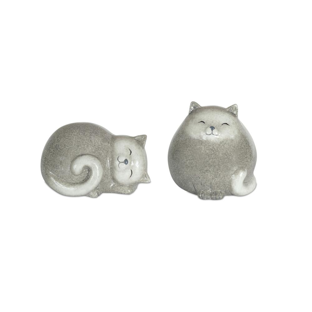 Cat (Set of 4) 3.5"H, 5"H Terracotta. Picture 1