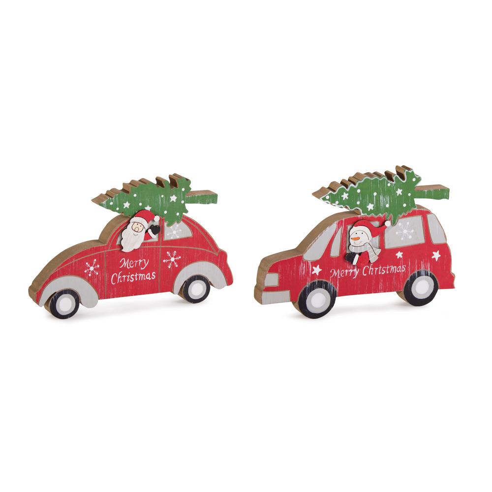 Car with Tree (Set of 6) 5.25"H, 5.75"H , 76516DS. Picture 1