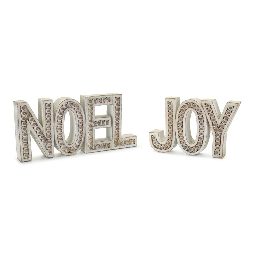 Noel and Joy (Set of 2) 4.5"H Resin. Picture 1