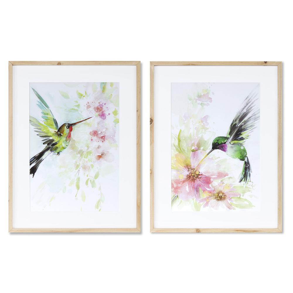Hummingbird Watercolor (Set of 2) 15.25" x 19.75"H , 78253DS. Picture 1
