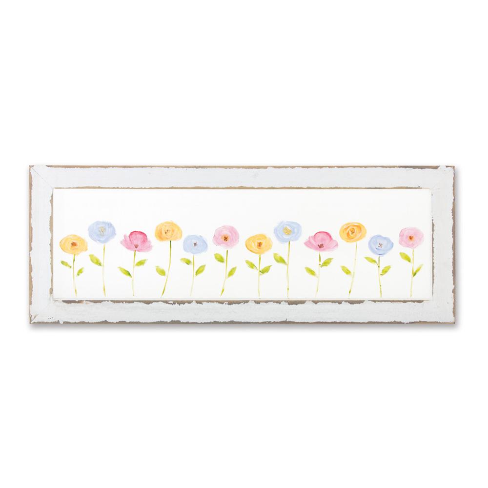Floral Frame 24" x 9"H Screen/Wood. Picture 1