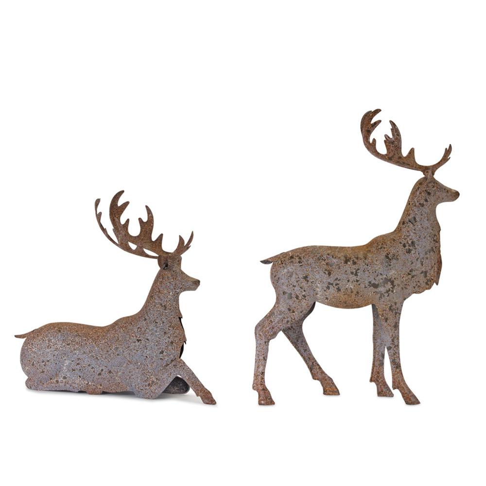 Deer (Set of 2) 16.25"L x 15"H, 14"L x 22"H , 80489DS. Picture 1
