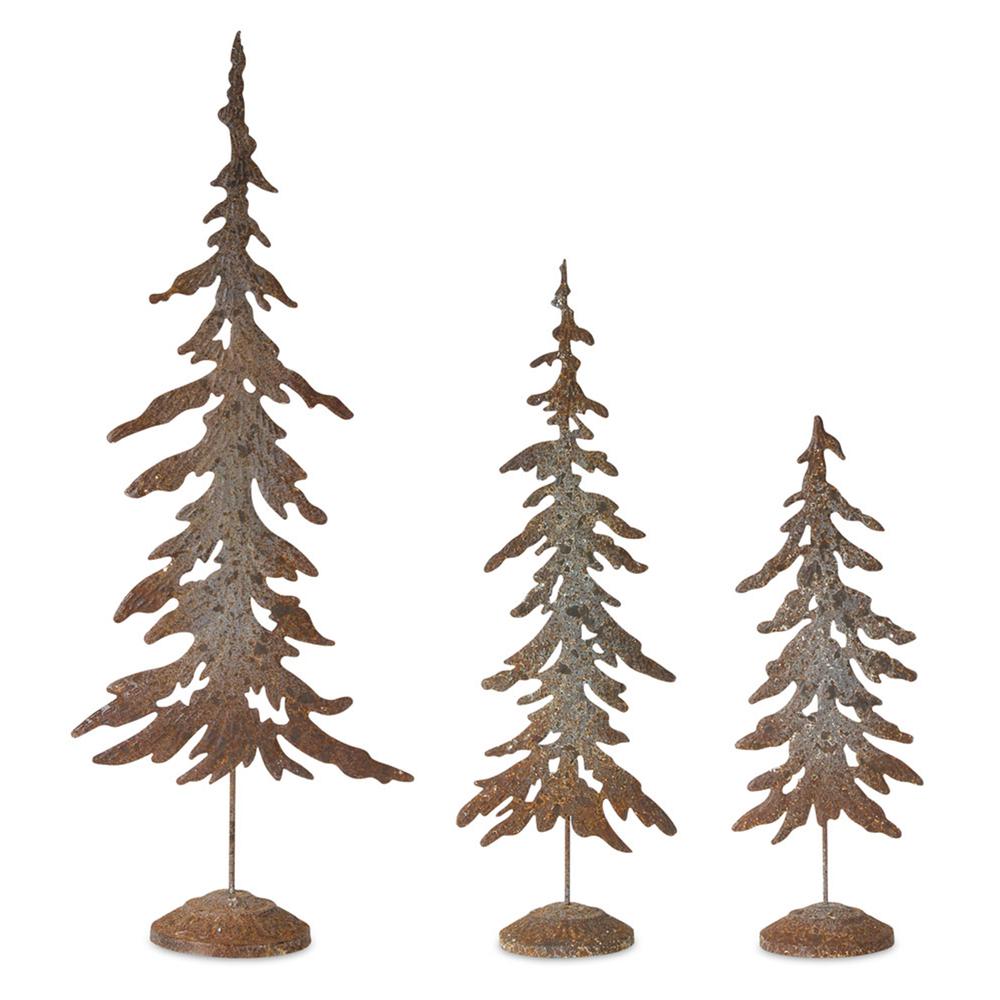Tree (Set of 3) 17.5"H, 22.5"H, 29.75"H Metal. Picture 1