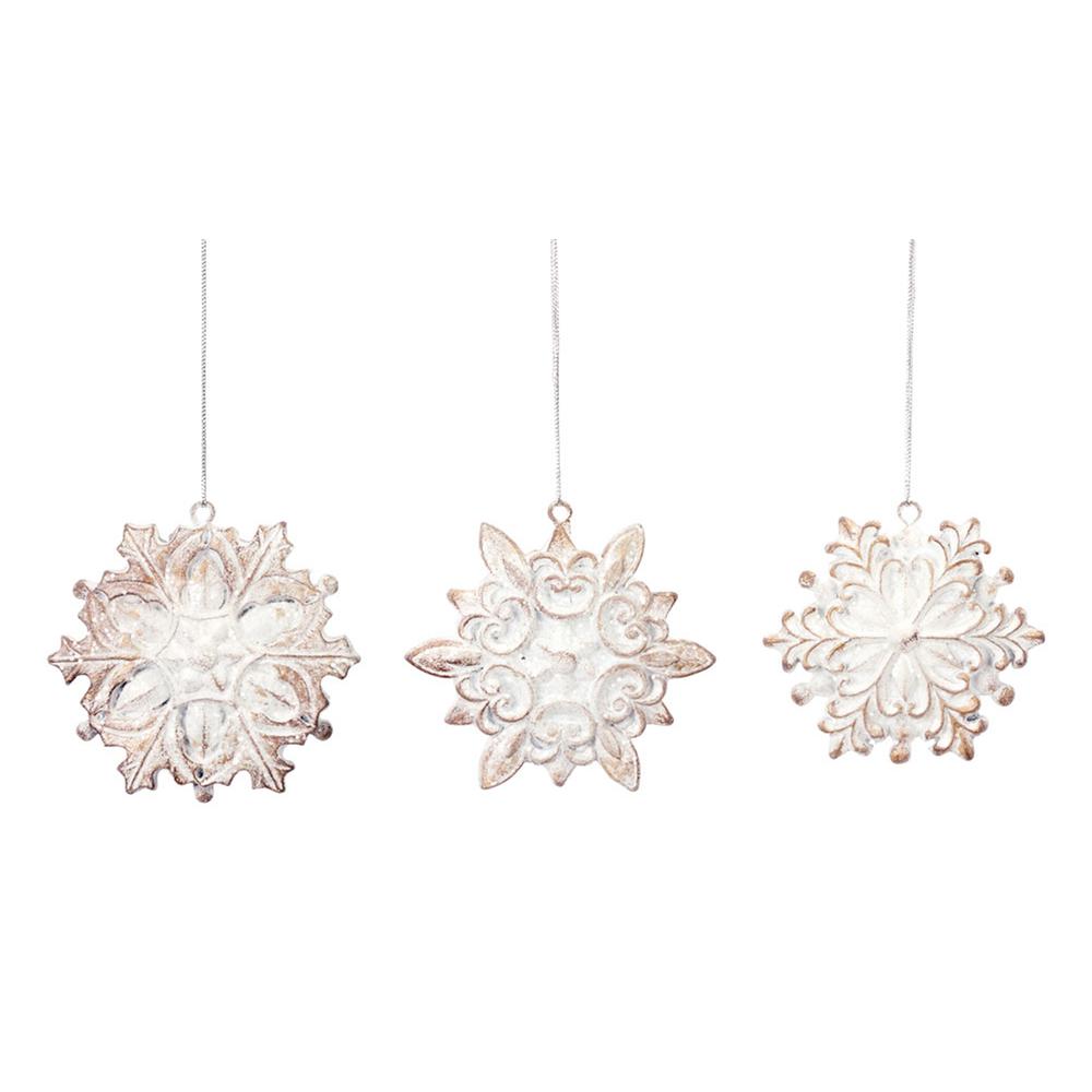 Snowflake Ornament (Set of 12) 3.25"H Resin. Picture 1
