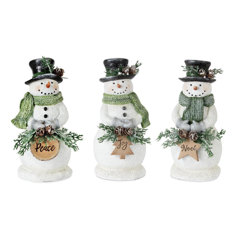 Snowman (Set of 3) 8.25"H Resin. Picture 1