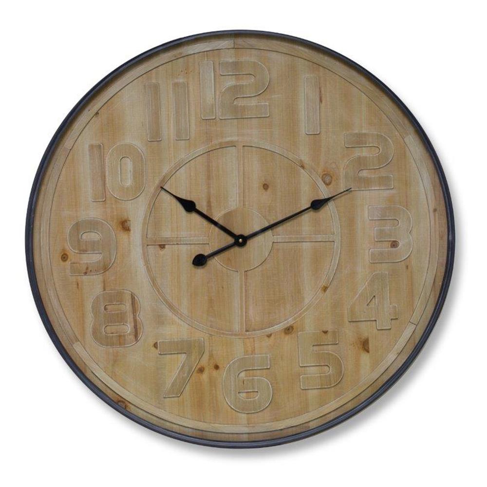 Wall Clock 31.5"D MDF/Iron. Picture 1