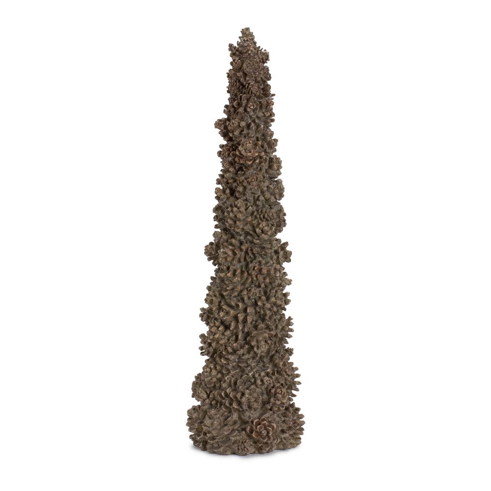 Pine Cone Tree (Set of 2) 15"H, 19"H Resin. Picture 3