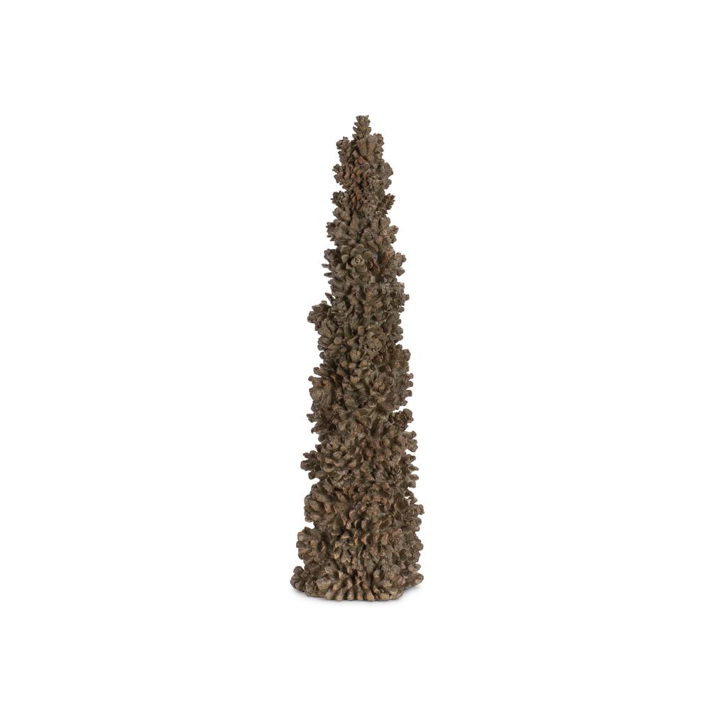 Pine Cone Tree (Set of 2) 15"H, 19"H Resin. Picture 1
