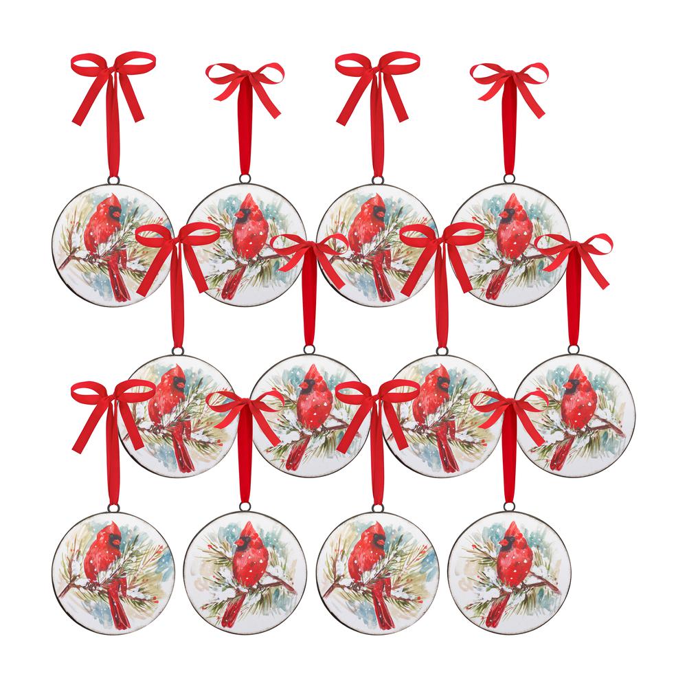 Cardinal and Pine Ornament (Set of 12). Picture 2