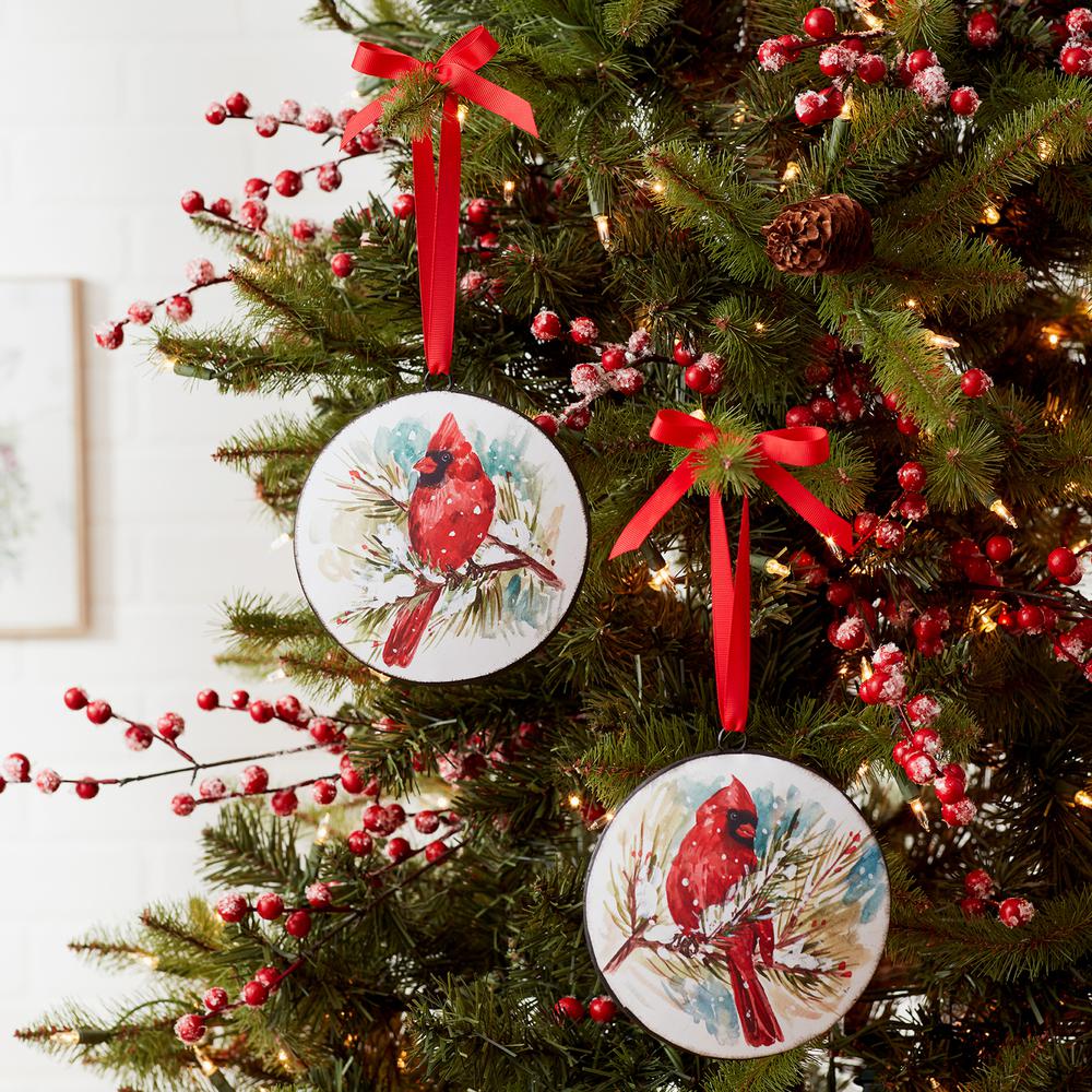 Cardinal and Pine Ornament (Set of 12). Picture 4
