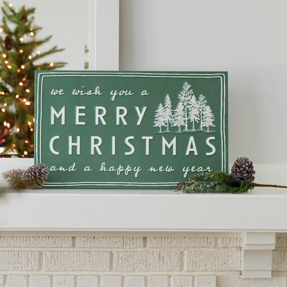 Christmas Sign 24"L x 15"H Metal. Picture 1