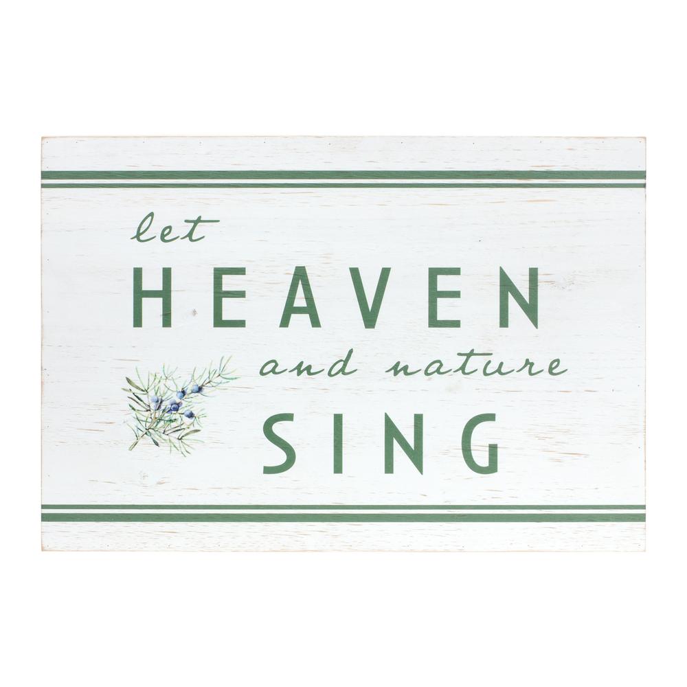 Heaven and Nature Sing Sign 20"L x 14"H Wood. Picture 1
