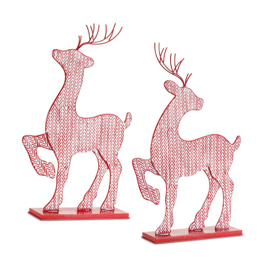 Deer (Set of 2) 14.75"L x 23.75"H, 15"L x 24"H Iron. Picture 1