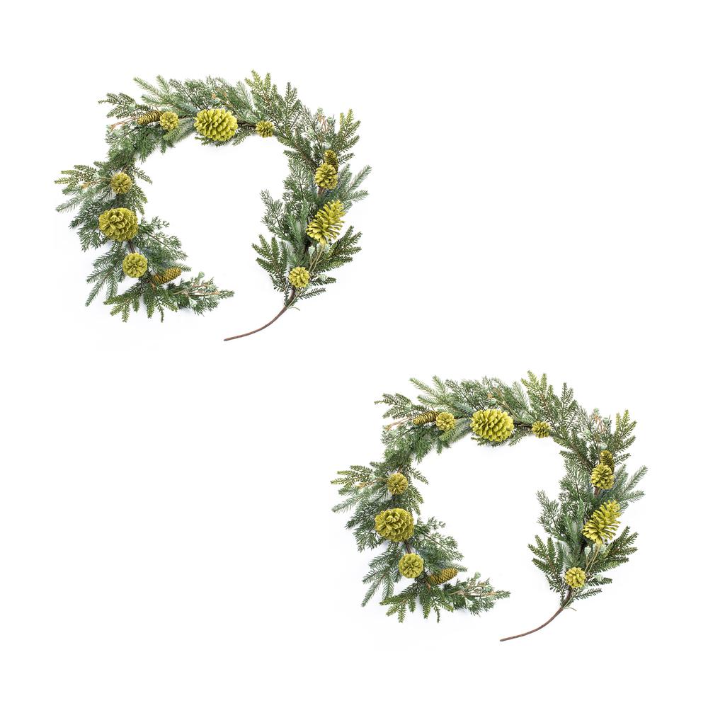 Mixed Pine Garland (Set of 2). Picture 2