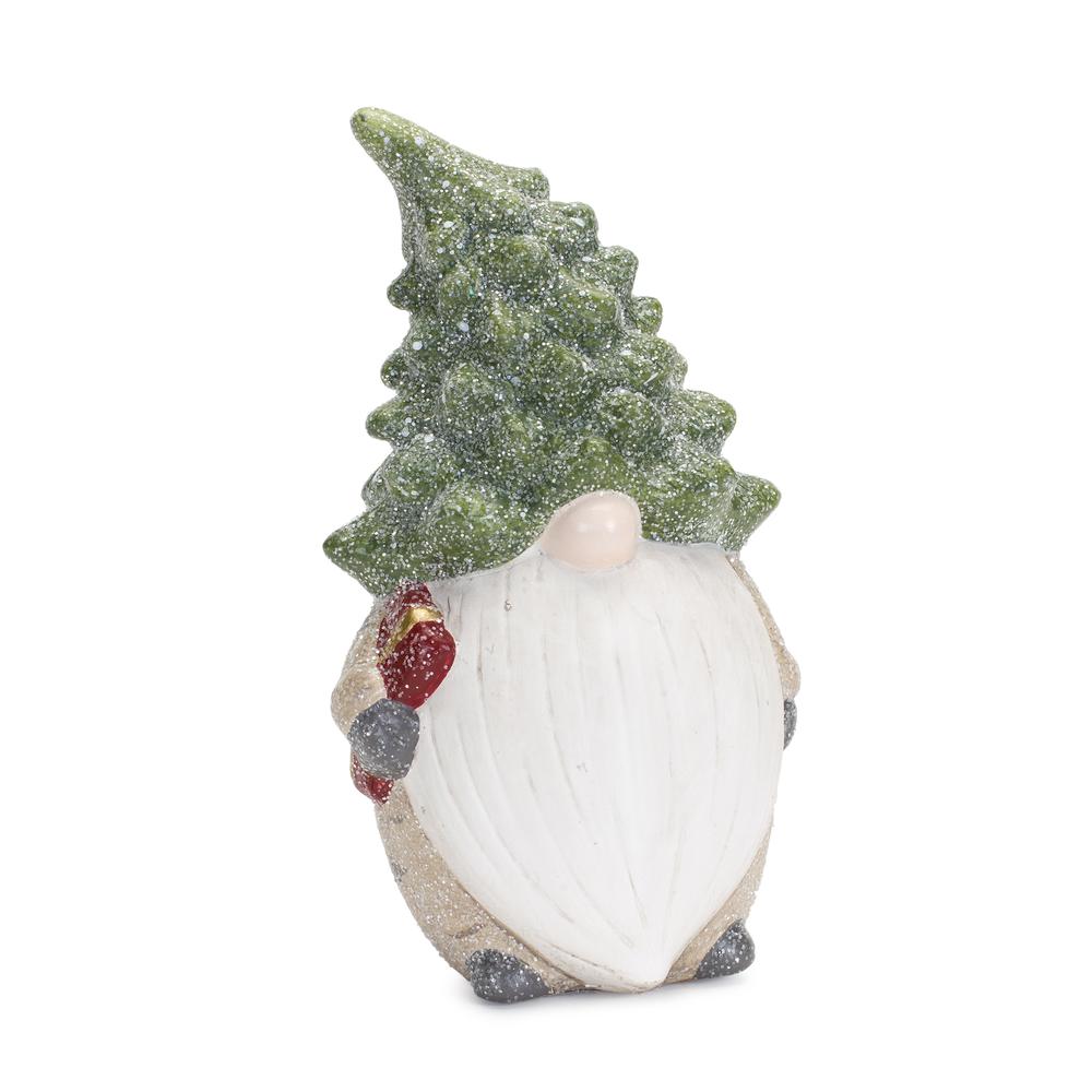 Gnome w/Tree Hat (Set of 2) 7"H Terra Cotta. Picture 2